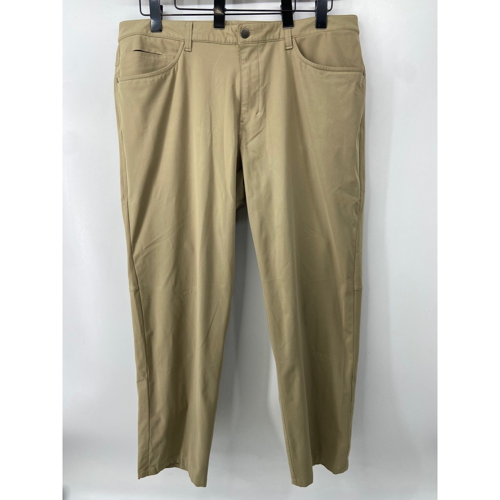 Lululemon ABC Pant Men 38 Tan Classic Warpstreme Athleisure Commuter Golf Chino